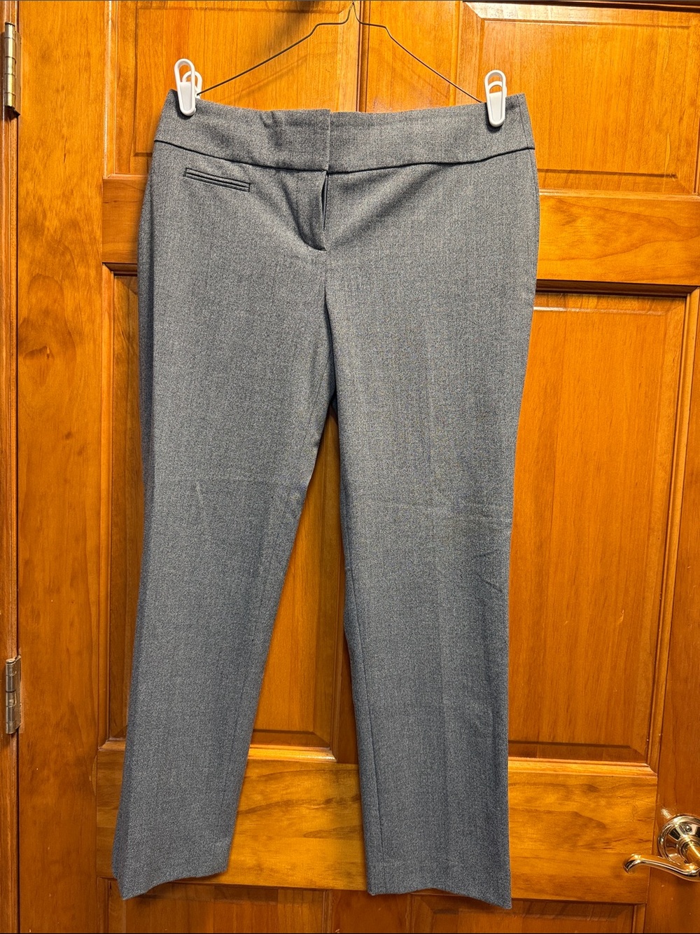 LOFT Gray Straight-Leg Dress Trousers